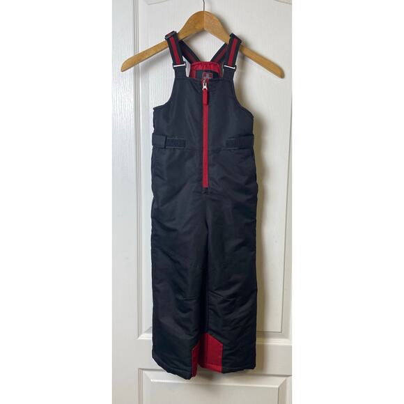 Swiss Tech Children's Black and Red Ski Bib Overalls Size 4-5 (XS) - Picture 1 of 9